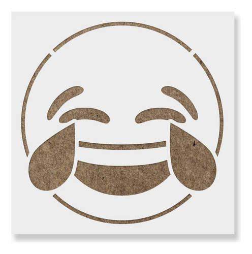 Plantilla Emoji Cry Laughing Stencil Reutilizabl Para Pintar