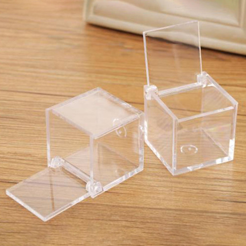 2 Paquete De 2-4 Cajas Transparentes Acrílicas Con 2 Piezas