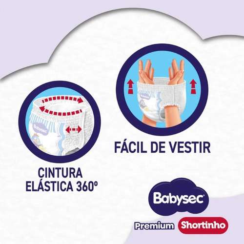 Fralda Babysec Galinha Pintadinha Shortinho Mega M 34 Unid