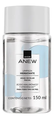 Limpieza Agua Micelar Revitalizante Ácido Hialurónico Avon