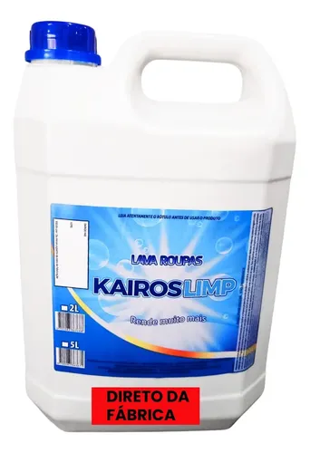 Sabão Lava Roupas Líquido Kairoslimp Ultra Ação Galão 5l