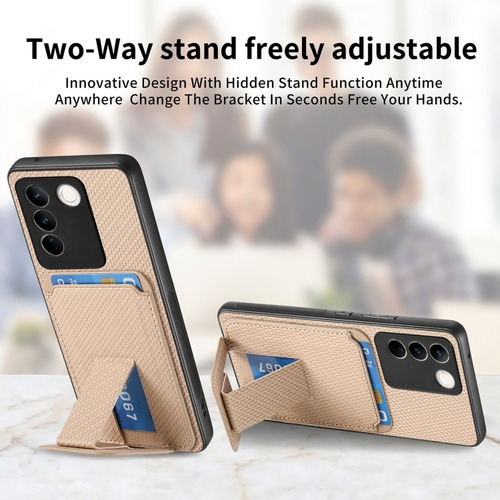 Funda For Con Soporte Plegable Y Bolsa De Tarjetas For Vivo