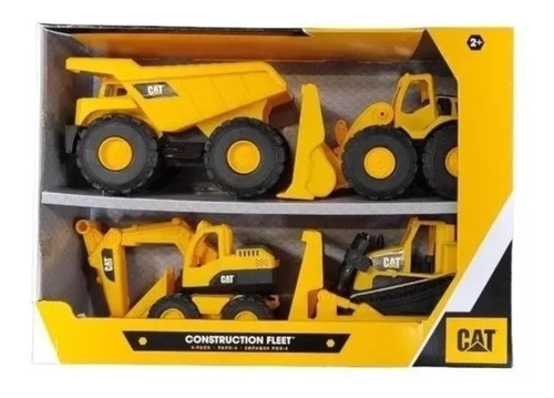 Paquete 4 Camiones Cat Construcción Fleet Caterpillar Color Naranja Claro Personaje Construction Fleet 4 Pack