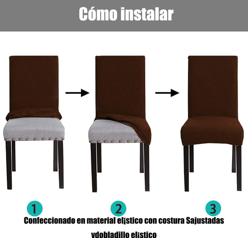 Set De 4 Fundas Para Sillas De Comedor Cubre Elastico