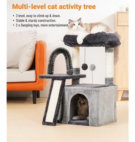 Happi N Pets Cat Tree Tower Para Gatos De Interior, Árbol Pa