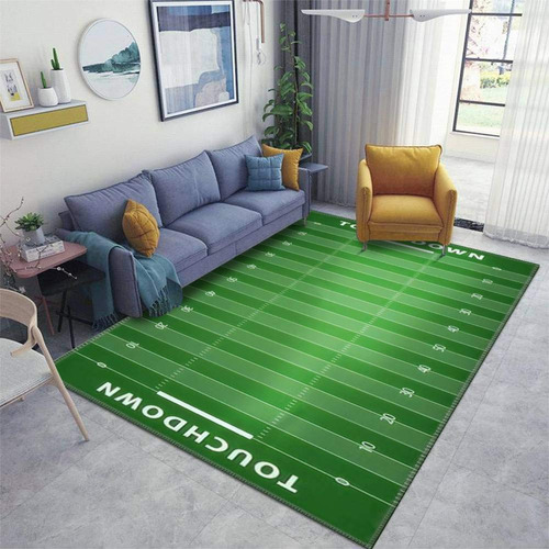 Alfombra Para Hogar Fondo Campo Futbol Americano Cesped Sala