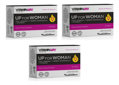 Up For Woman Maximo Deseo Femenino Vitaminway X3 Cajas