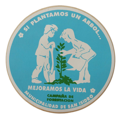 Calcos Stickers Set X2 Campaña Forestación San Isidro 1990s