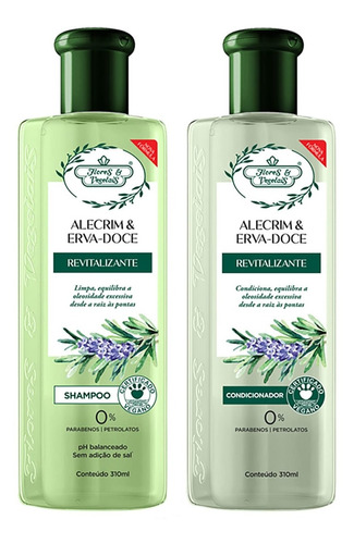 Shampoo+condicionador Flores E Vegetais Alecrim E Erva Doce