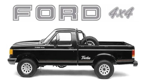 Kit Adesivos Tampa Traseira Prata Para Ford F1000 4x4 18855