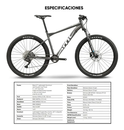 Montain Bike Bmc Profesional Blast 27 R27.5 Shimano Deore Color