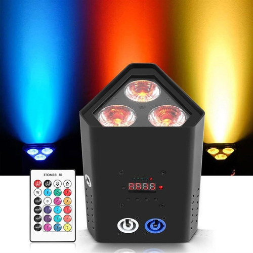 Luz Par Led 6 Em 1, Luzes De Palco Com Bateria De 4800 Mah
