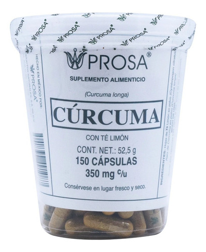 Curcuma Prosa® 150 Cápsulas Antioxidante Natural Sabor Curcuma