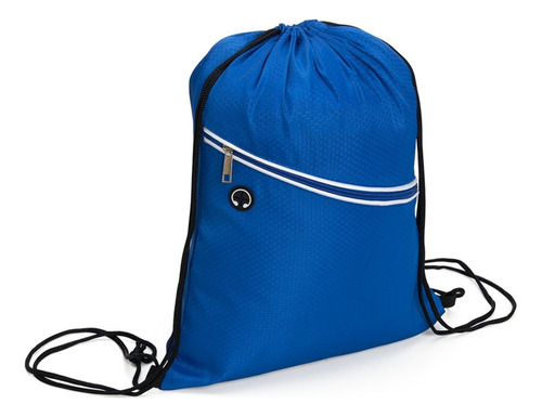 Bolsa Mochila Saco Academia Passeio Impermeável Unissex Cor Azul-claro