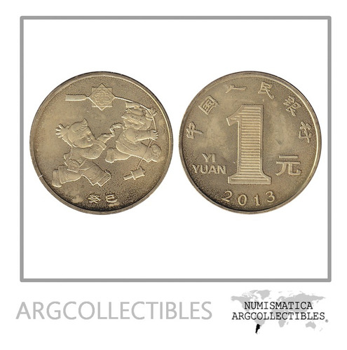 China Moneda 1 Yuan 2013 Laton Año L. De La Ser. Km-2081 Unc