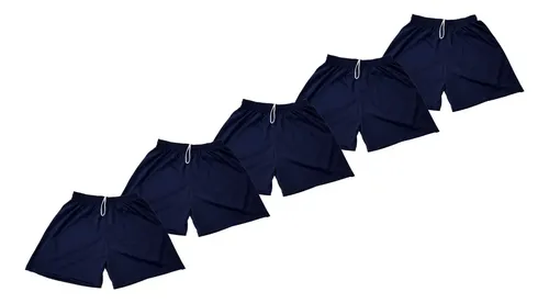 Kit 5 Shorts Bermuda Lisos Masculino Adulto Dryfit