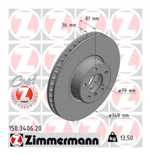 Par Disco De Freio Diant. Bmw 750i 2005-2009 (e65)