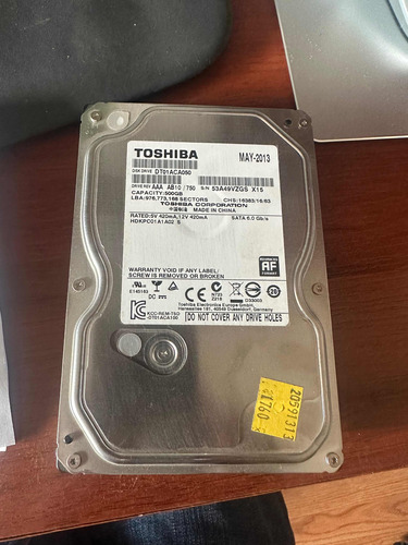 Disco Duro Sata 500gb Para Pc Toshiba