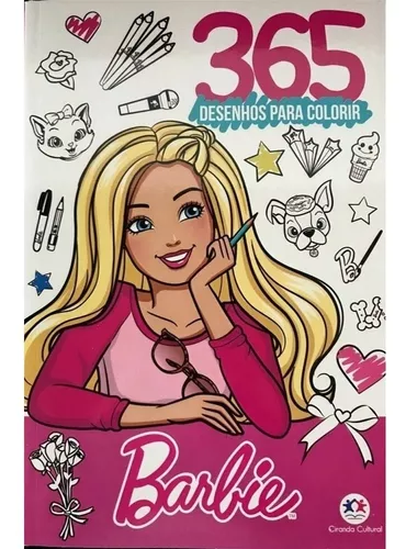 Desenhos de Feliz Barbie 1 para Colorir e Imprimir 