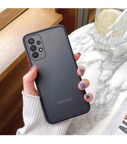 Funda Rígida Ahumada Con Silicona Color Para Samsung A32 5 G