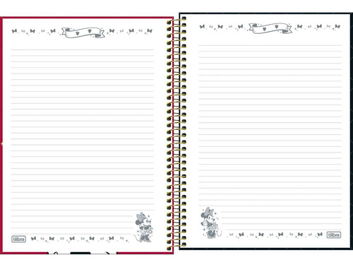Caderno Minnie Mouse 10 Matérias Uni Espiral Tilibra Capa 1