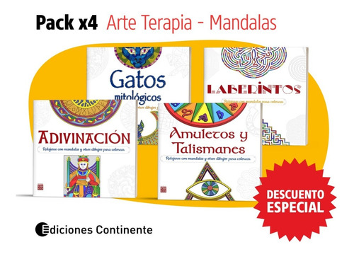 Pack 4 Libros Arte Terapia - Mandalas