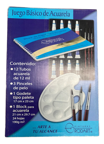 Juego Basico Acuarela Rodart 17 Piezas