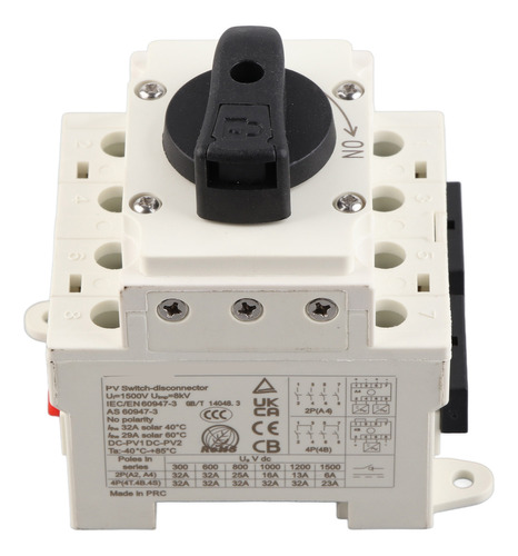 Interruptor De Desconexión Solar Dc 32a Flexible Para Pc, Ig
