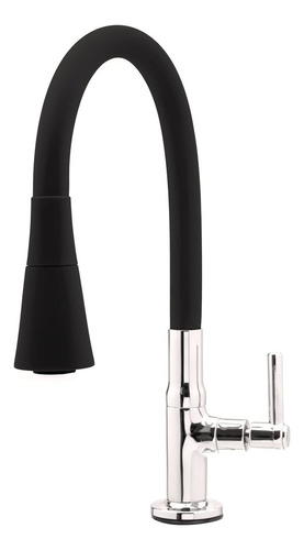 Torneira Para Cozinha Bancada Flexível Tubo Preto Conic 2