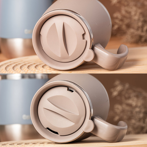 1pc Taza De Café Aislada De Acero Inoxidable Con Tapa -