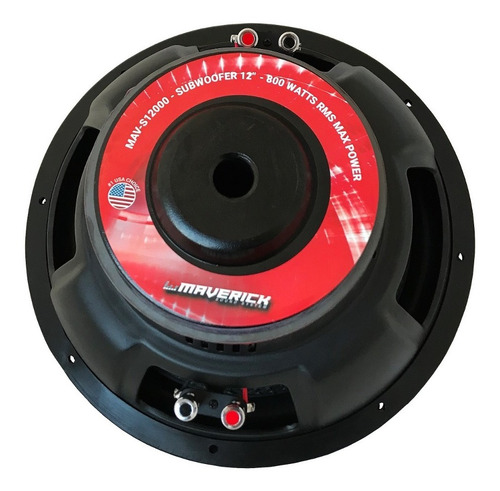 Imagen 3 de 8 de Subwoofer 12 800w Doble Bobina Maverick Maverick S12000