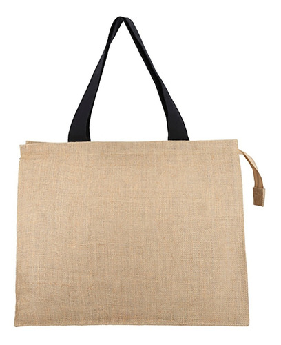 Imagen 5 de 10 de Bolsa De Yute Con Láminado En El Interior, Con Cierre, Asa.
