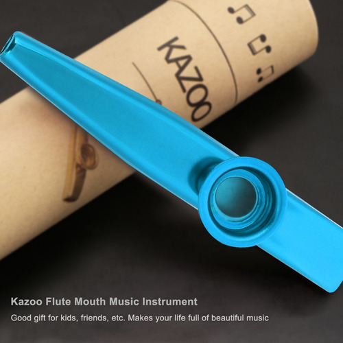Imagen 6 de 6 de Durable Metal Kazoo Flauta Boca Instrumento De Música Acceso