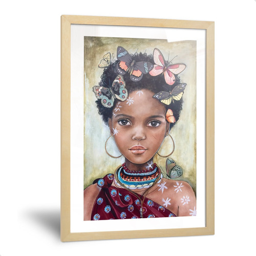 Cuadro Mujer Negra Africana Arte Africano África 35x50cm