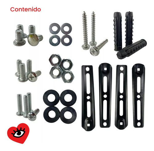 Soporte Tv Universal 32-55 Samsung Lg Noblex + Kit Negro