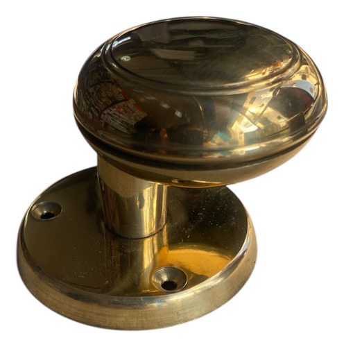 Pomo Fijo Desplazado De Bronce Pulido De 70 Mm Dorado