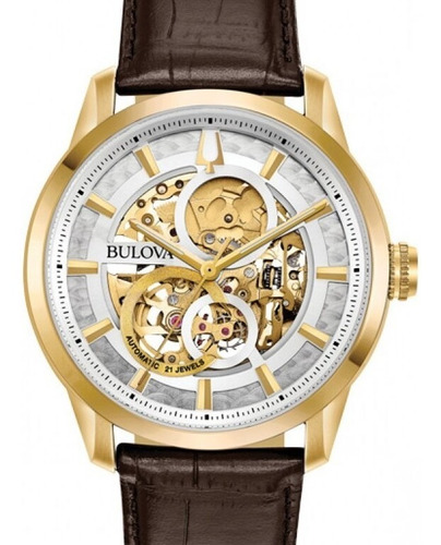 Relogio Bulova Masculino Classic Automatico Dourado 97a138