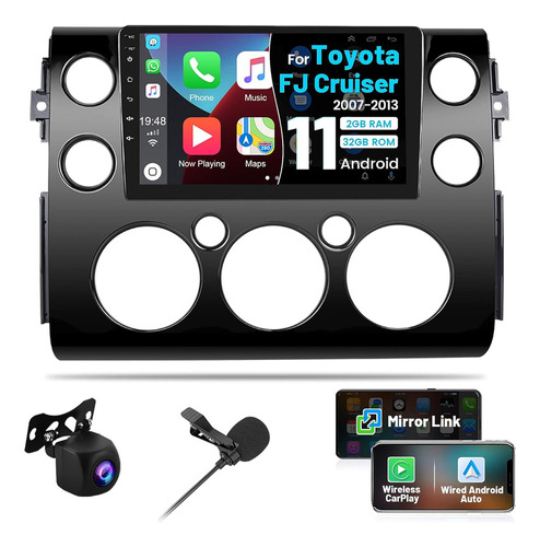 Autorradio Roinvou Android 11 Toyota Fj Cruiser 07-13