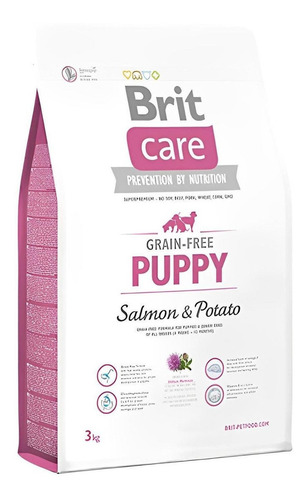 Alimento Brit Care Hypoallergenic Puppy para perro cachorro todos los tamaños sabor salmón y papa en bolsa de 3kg