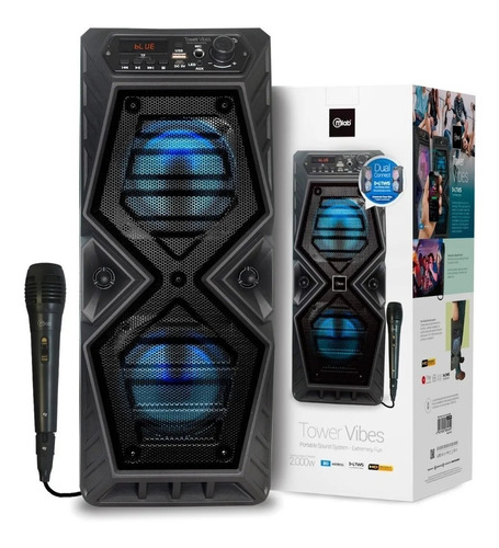 Parlante Karaoke + Microfono Tower Vibes Microlab - 8569
