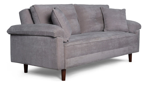 Sofá Cama Branson Makora Beehive De Velvet Color Gris