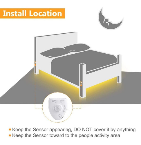 Imagen 5 de 6 de Luz Debajo De Cama, Regulable Activada Por Movim. Willed