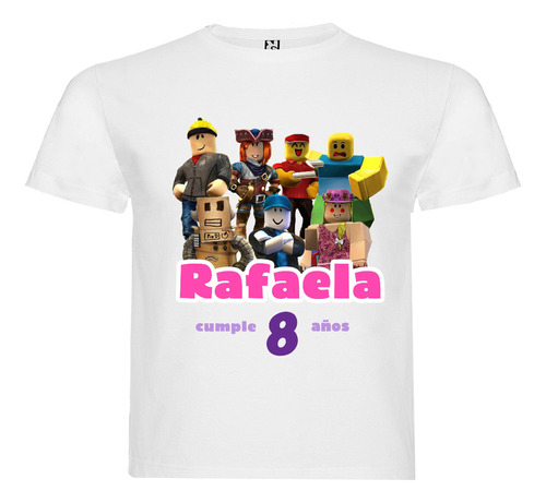 Polera Personalizada Roblox Todos Algodon Niños Cumpleaños