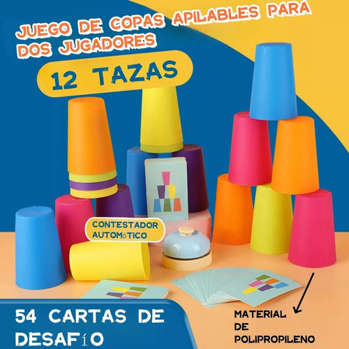 Juego De Vasos Apilables Juegos Divertidos De Copas Rápidas