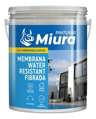 Membrana Liquida Water Resistant Fibrada Miura 20lts Color Blanco