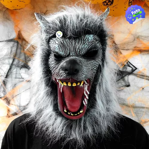 Máscara Lobo Salvaje Agresivo Látex Halloween Mll01