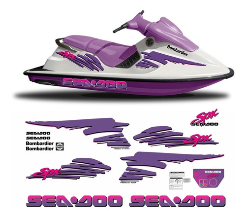 Kit Adesivos Emblema Seadoo Sea Doo Spx 1994 Jetski Sd56