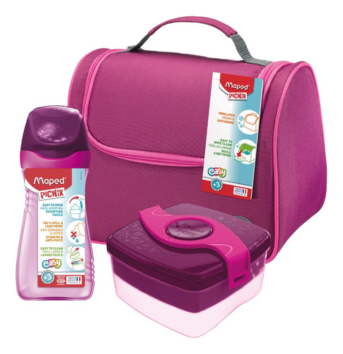 Vianda Lunchera + Contenedor 2 En 1  + Botella 320 Ml. Maped