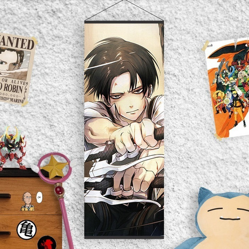 Imagen 1 de 6 de Lona Shingeki No Kyojin Levi Ackerman - Animeras