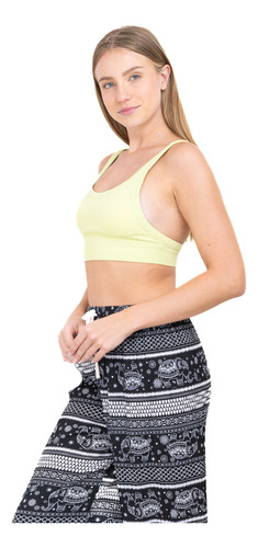Crop Top Estilo Bralette Espalda Escotada Copas Con Relleno (Usado)